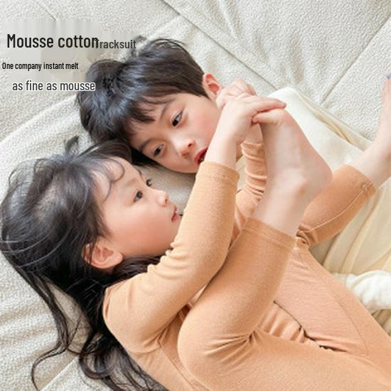 2023 Unisex Kinder Warme Baumwollfleece Hose für den Winter