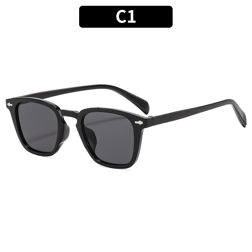 Rice Nail Simple Sunglasses Square New Sunglasses Fashionable Versatile Anti-Ultraviolet Glasses Women S Anti-Blue Flat Glasses
