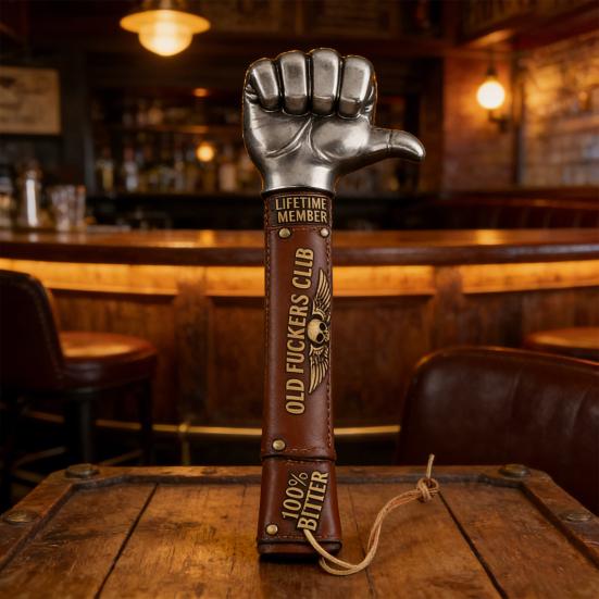 Old Bastards Club Thumb Hammer Metal Rust-Proof Utility Hammer with Ergonomic Faux Leather Grip DIY Projects Gift