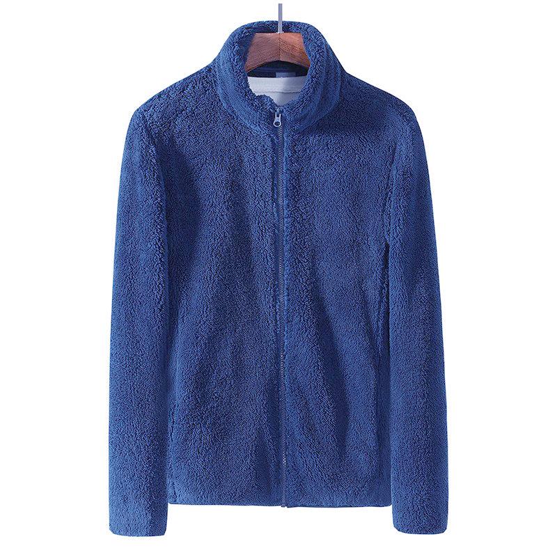 Winter Outdoor Men s and Women s Double-Sided Thick Fleece Jacket - Couple Style Coral Fleece Coat 4XL