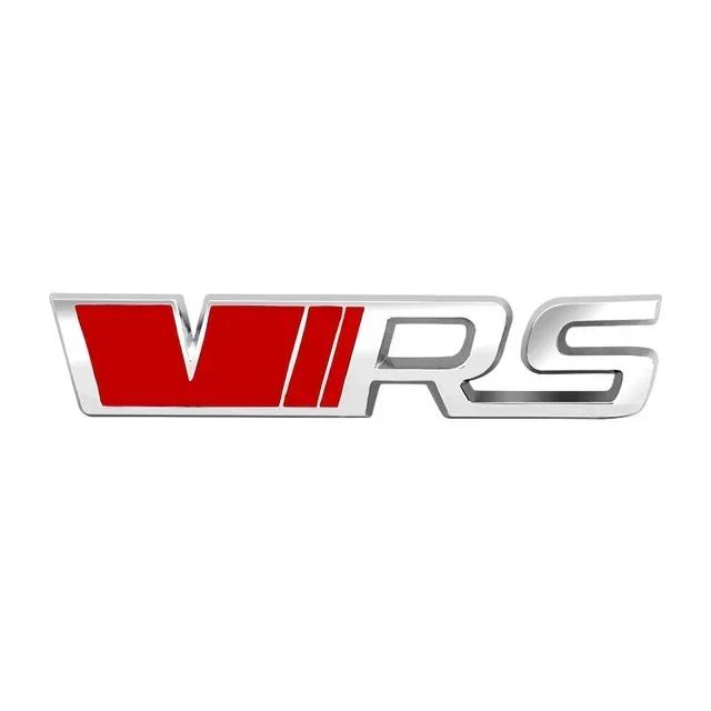AAABV1 3D Metal Logo VRS Badge Car Trunk Front Grill Emblem For Skoda Fabia 1 MK1 Octavia 2 3 4 A7 A5 Superb RS VRS Sticker Accessories