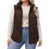 New Women's Stand Collar Quilted Padded Vest, Sleeveless Zipper Short Cotton Waistcoat, Fall Winter Outerwear
