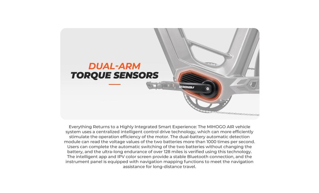 MIHOGO Air Max 194 Km Long Range, Torque Sensors, Carbon Fiber Frame Only 3.5 Kg, Dual Battery, Smart Display