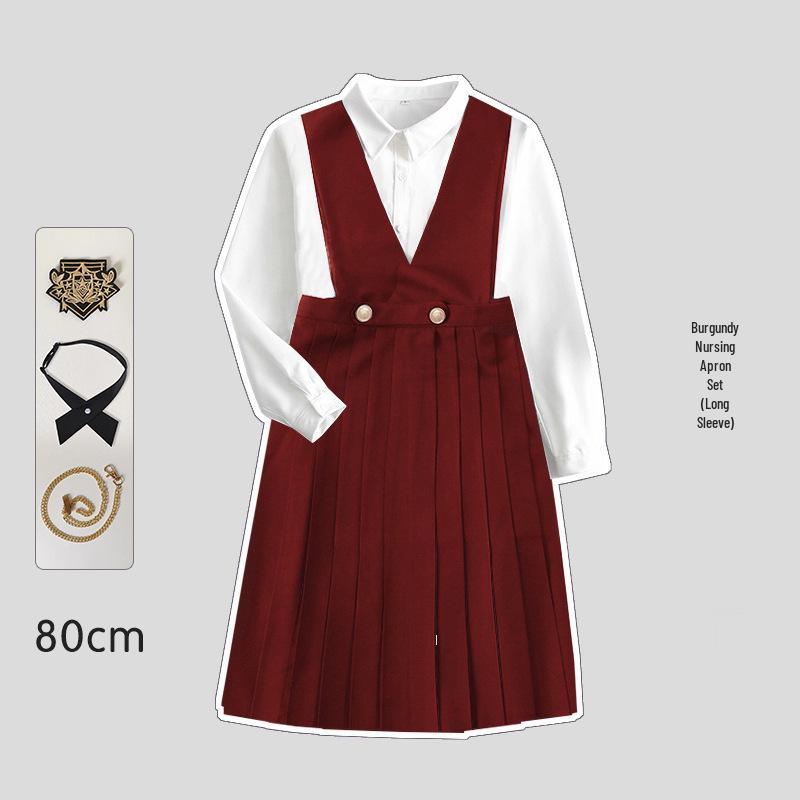 Japonská JK uniforma šaty set: Autentická dlouhá sukně chránící prsa pro mladé dámy od Hu Mu Tao
