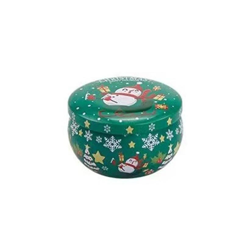 Weihnachts-Runde Eisen-Geschenkboxen Stabile Konstruktion Perfekt für Weihnachtsgeschenke Aufbewahrung von Süßigkeiten Kleinen Geschenken