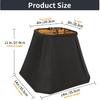 Square Cut Corner Lamp Shade, Medium Bell Lampshade 8" Top x 14" Bottom x 11" High, Black Replacement Lamp Shade for Table Lamps and Floor Lamps,