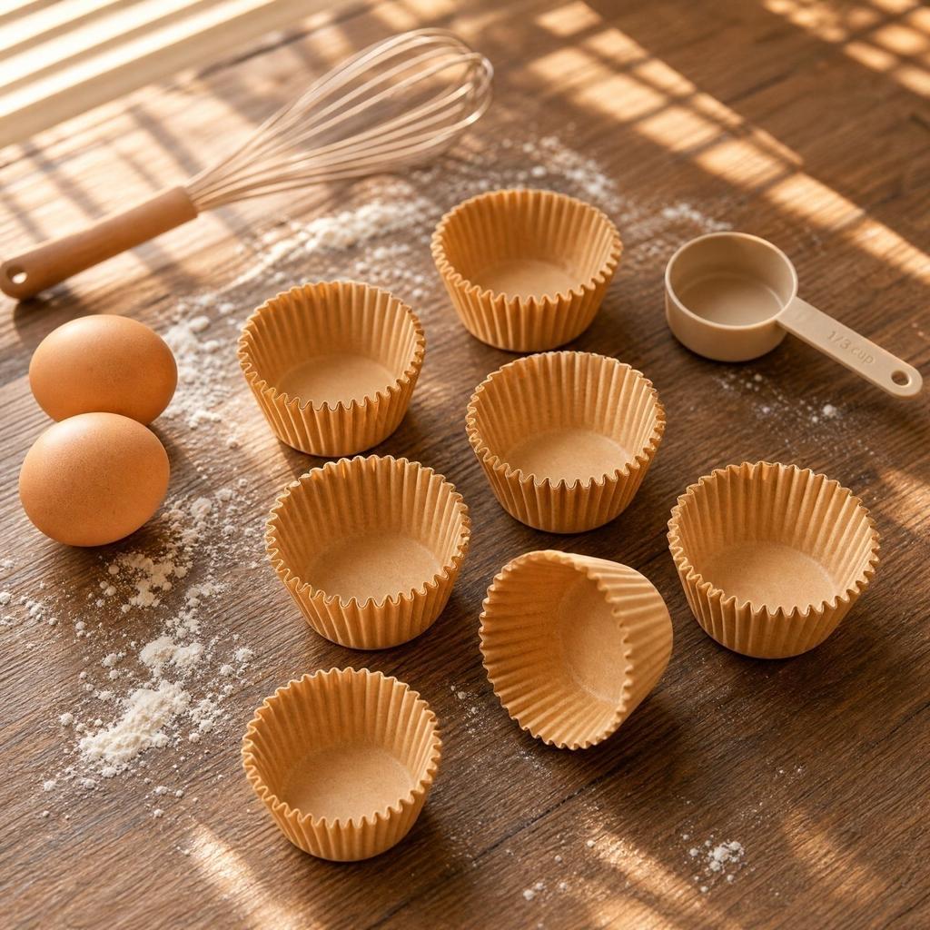 500 Disposable Cups for Baking, Liners & Muffin Wrappers