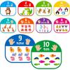 10 PCS Number Posters, Numbers Learning Bulletin Board Set School Decoration Supplies Educational Teaching Tool for Toddler Kid Family Classroom,