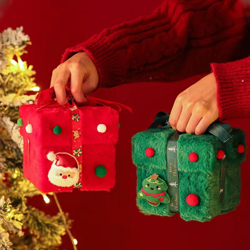 Velvet Gift Box Christmas Eve Gift Box Thick Velvet Fabric Empty Box Christmas