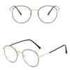 1pc Minimalist Round Golden Frame Fashion Glasses for Men Women Clear Lens Eyewear with Sleek Design Perfect for Daily Wear