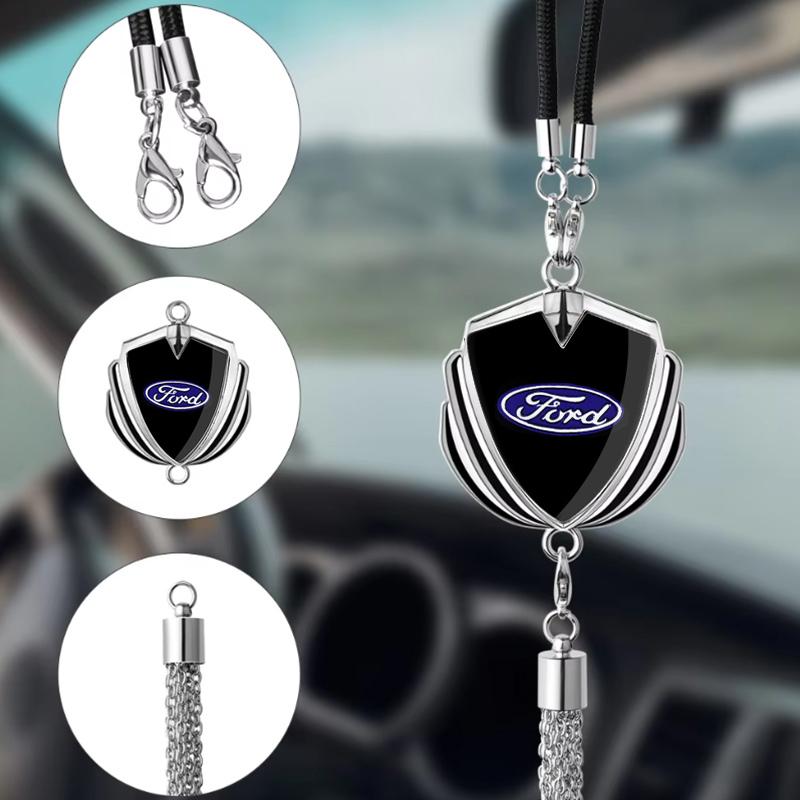 Car Logo Badge Rear View Pendant Interior Hanging Accessories For Ford ST Focus mk2 mk3 Fiesta mk7 Ranger Mondeo mk4 S-MAX Kuga AY3 ysjg8