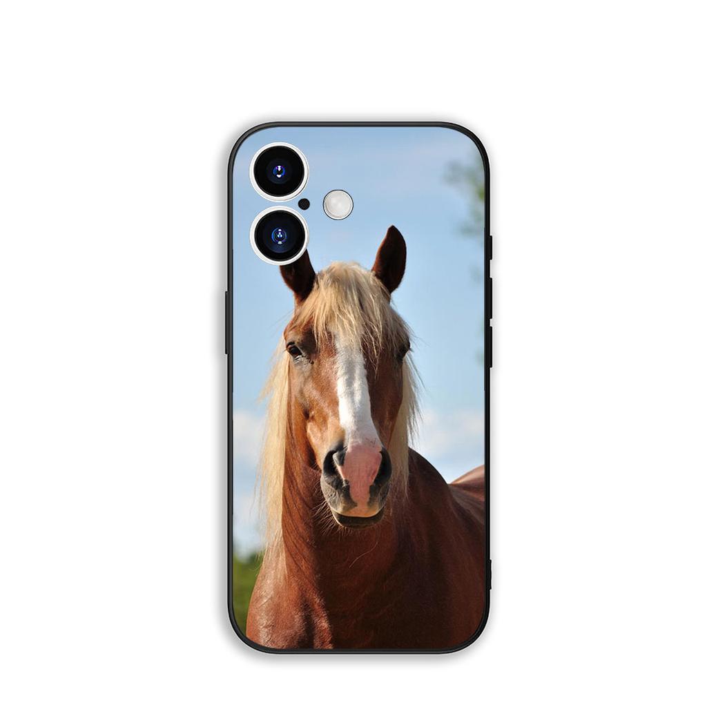 Hülle Wildes Pferd Schwarz Cool für Samsung Galaxy A25 A37 A57 A12 A14 A31 A41 A50 A51 A70 A71 A72 A21S A04 M15 Note 20 9 8 10 Hülle