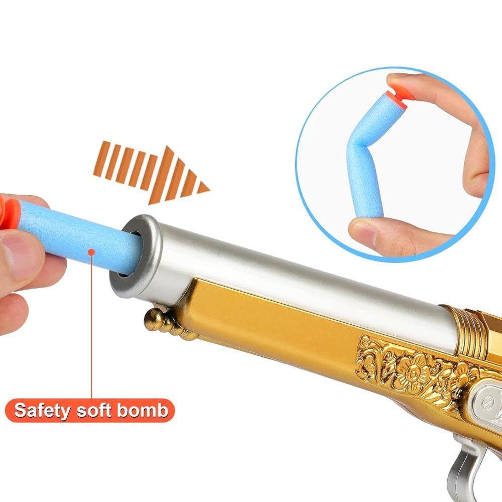 Goldene Piraten Cool Spielzeugpistole Mit Weichen Kugeln Pistole Cosplay Piraten Spielzeug Verkleiden