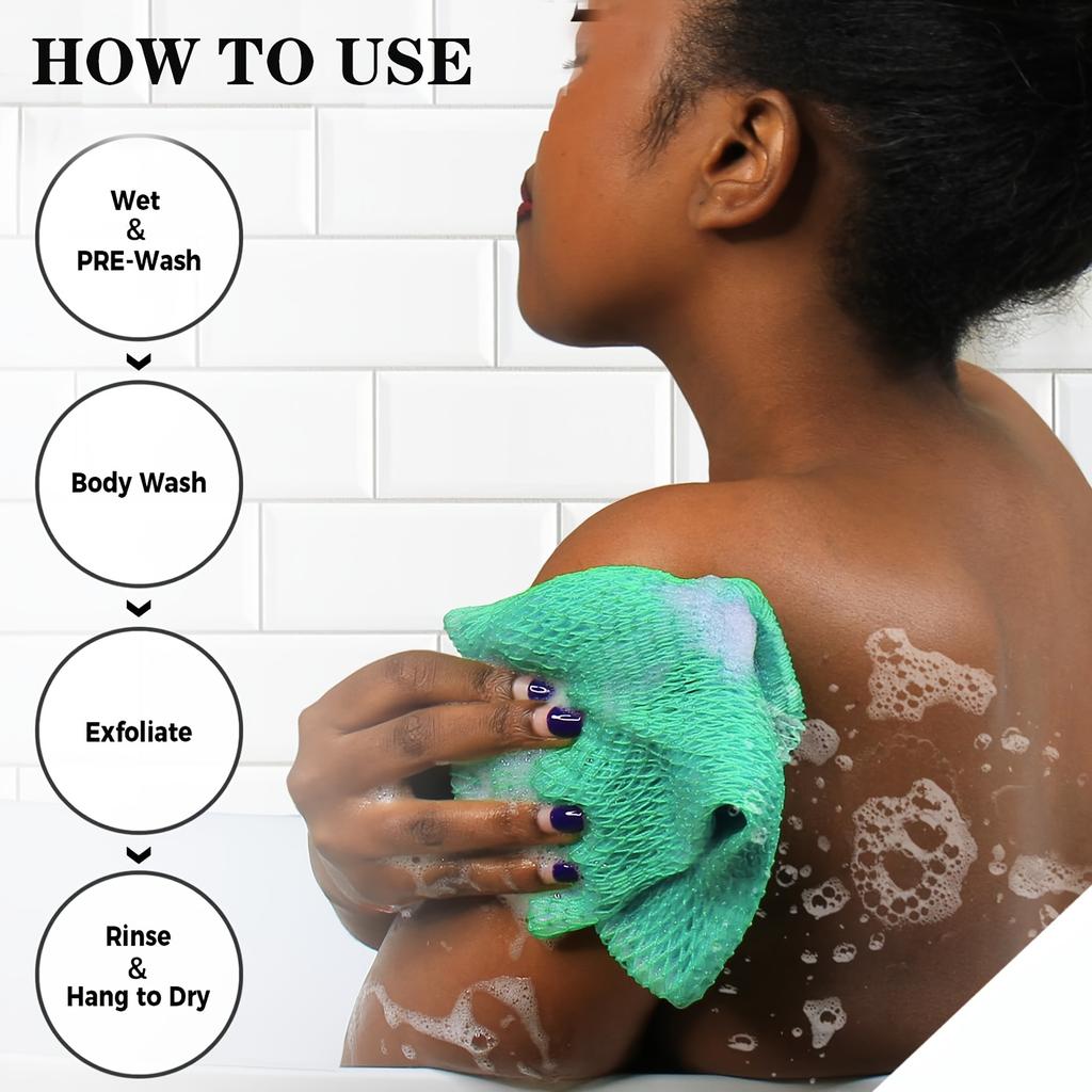 1ks Africké síťované houby Autentická exfoliační koupelnová houba Drhnoucí Hloubkové čištění Pro zjemnění paží, chodidel, zad, krku, nohou, těla