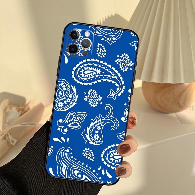 Royal Bandana Paisley Case For iPhone 11 12 13 14 15 16 Pro Max Cover For iPhone 13 12 Mini XR X XS Max Plus