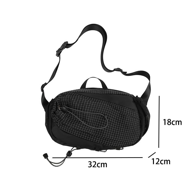 2025 Plaid Nylon Crossbody Bag - Versatile, Lightweight & Unisex for Casual Sports