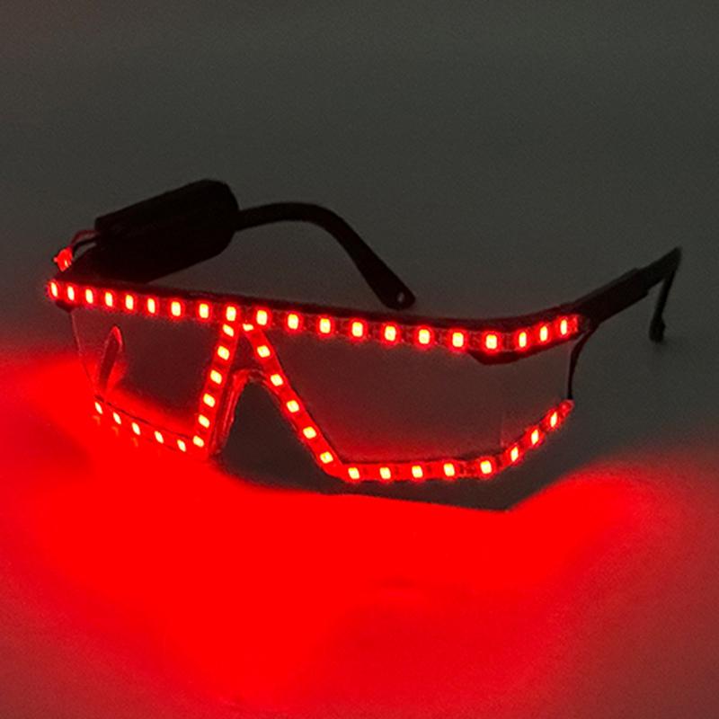 Óculos de Rave Fluorescentes Luminosos LED Óculos Cyberpunk Com Luzes Suprimentos para Festa de Feriado Óculos de Neon Brilhantes Adereços de Club