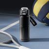Gradient Pink Thermal Travel Mug With Carrying Rope For Outdoor And Home Use