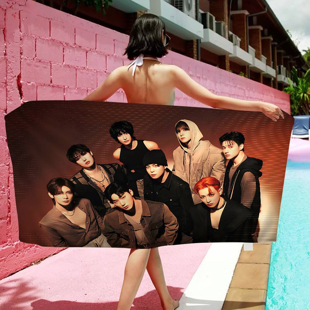 Korean Pop A-ATEEZ Big Microfiber Beach Towels Quick Dry Towel Sand Beach Towels Pool Towel For Travel Swim Pool Yoga