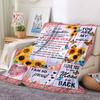 1pc To Daughter Love Envelope Blanket, Lightweight Flannel Throw For Sofa, Bed, Travel, Camping, Livingroom, Office, Couch, Chair, And Bed,