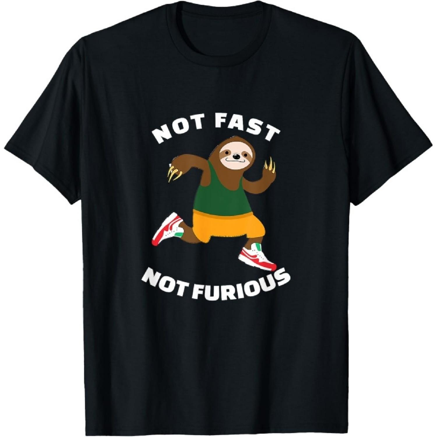 Not Fast Not Furious Sloth Running Team Runner Slow T-Shirt XXXXXL чёрный