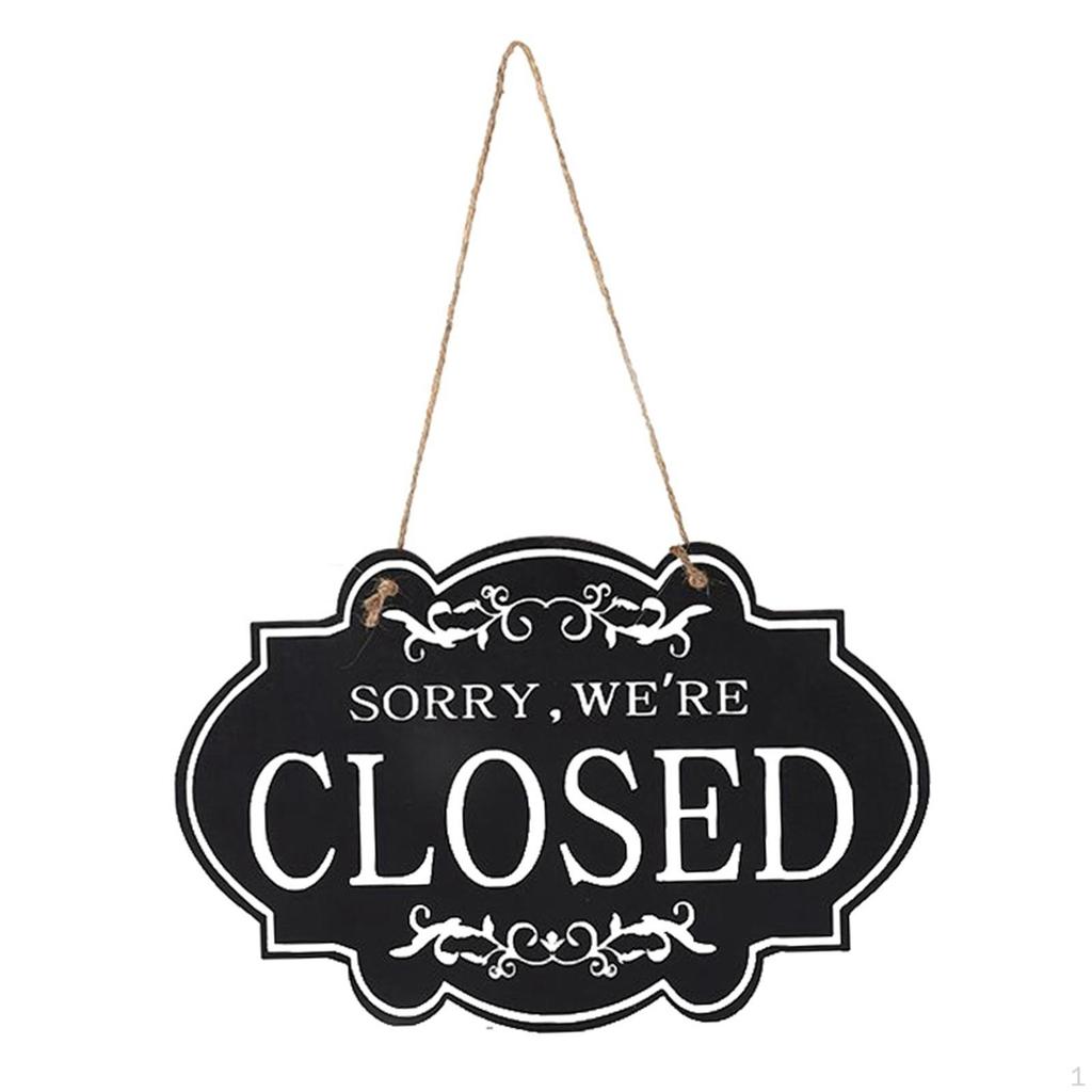 Door Sign Business Hanging Wood for Store Pub Restaurant