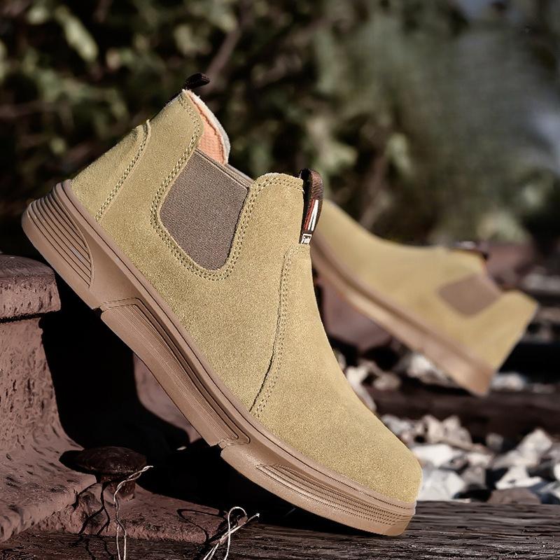 Non-slip Durable Men's Soft Soled Safety Shoe Design Protective Shoes with Anti Smashing and Anti Piercing Properties Work Boots
