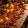 Reusable Floral Arrangement for Gift Box Artificial Fall Eucalyptus Garland Autumn Money Leaf Vine Faux Greenery Lifelike Plastic Plants Table