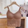 New Lace Sexy Muse Suspender Fixed Cup Vest Underwear Women's Comfortable Naked Beauty Back Versatile Slim Wear