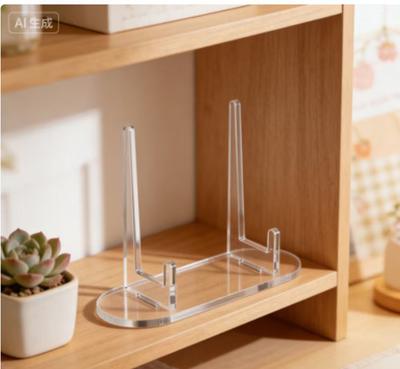 1pc Acrylic Display Stand, Clear Multi-functional Easel for Plates, Cards, Art, and Photos