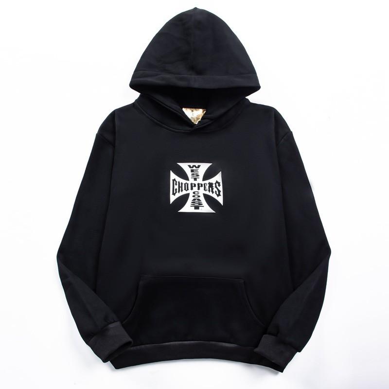 Mens Oversized Hoodie With Gangster Blade Cross Print Streetwear Retro Hip Hop Sweatshirt