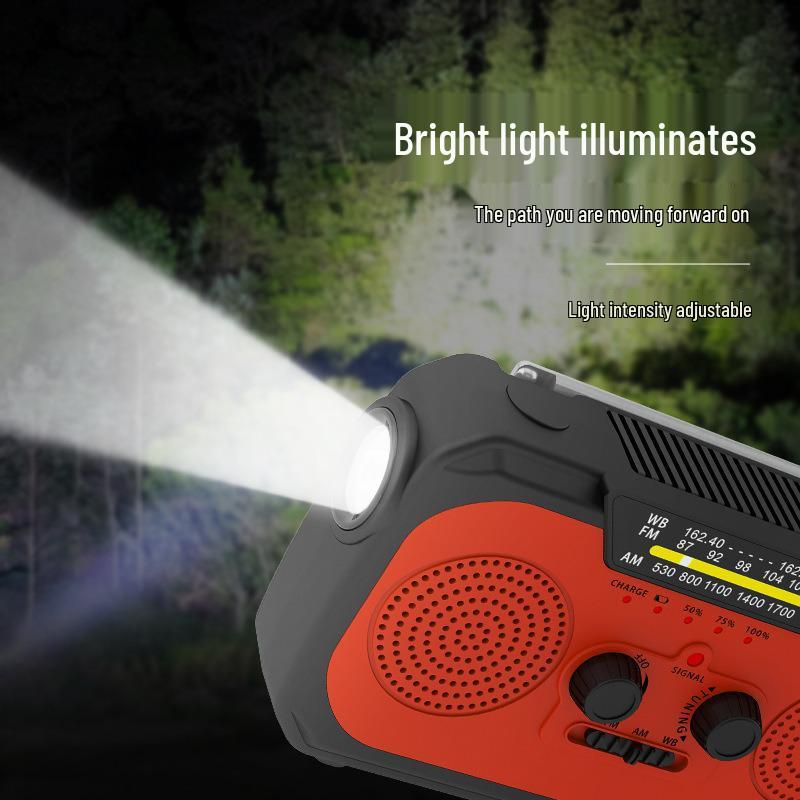 Solar Hand-Crank Emergency Radio with SOS Alarm for Outdoor Use