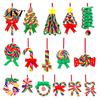 Christmas Tree Decorations 16 Pcs Lollipop Ornaments, Red Green Striped Peppermint Swirl Candy Cane Holiday Party Supplies Hanging Decoration,