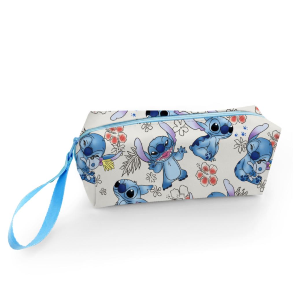 MINISO Kawaii Stitch Torba na długopisy z kreskówką Duża pojemność Studencka torba na artykuły piśmiennicze Stitch Śliczna Dziecięca Wielofunkcyjna Torba do Przechowywania