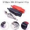 2/10pcs 20A Sheathed For Alligator-Alligator Clip Insulated Battery Clip 75mm For Electrical Engineering And Voltage Testers