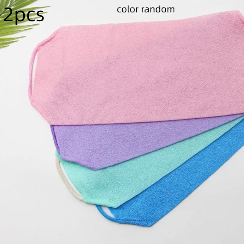 2Pcs African Net Bath Body Exfoliating Long Net Double-Sided Shower Body Scrub Back Scrubber Skin Smoother Beauty Skin Bath Wash