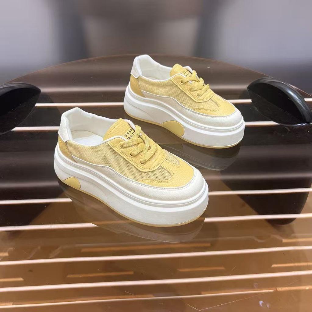 New sports lightweight summer niche breathable mesh thick-soled heightening casual board shoes