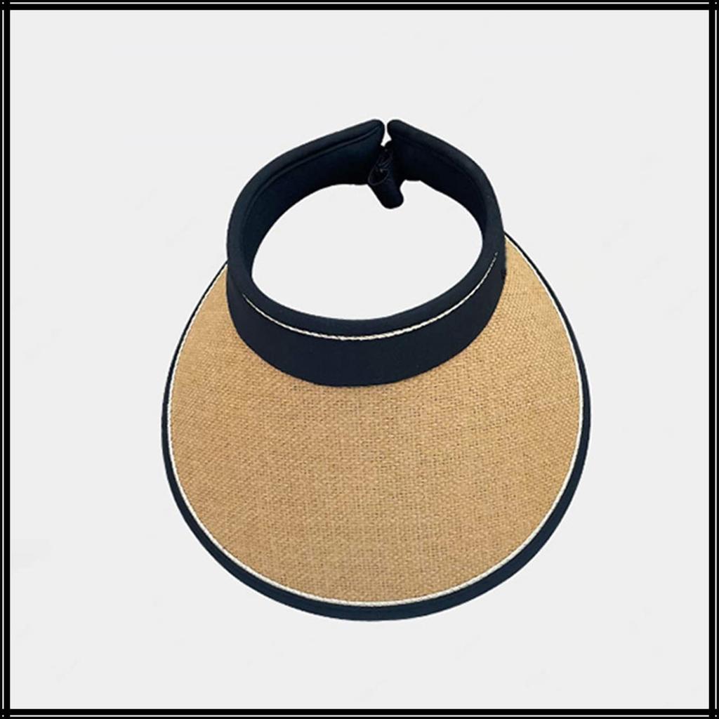 Sun Long Brim CA554 [White Fang] Visor, Visor, Plain, Hat, Foldable, Lightweight, Running, Cap, Women's (Black)