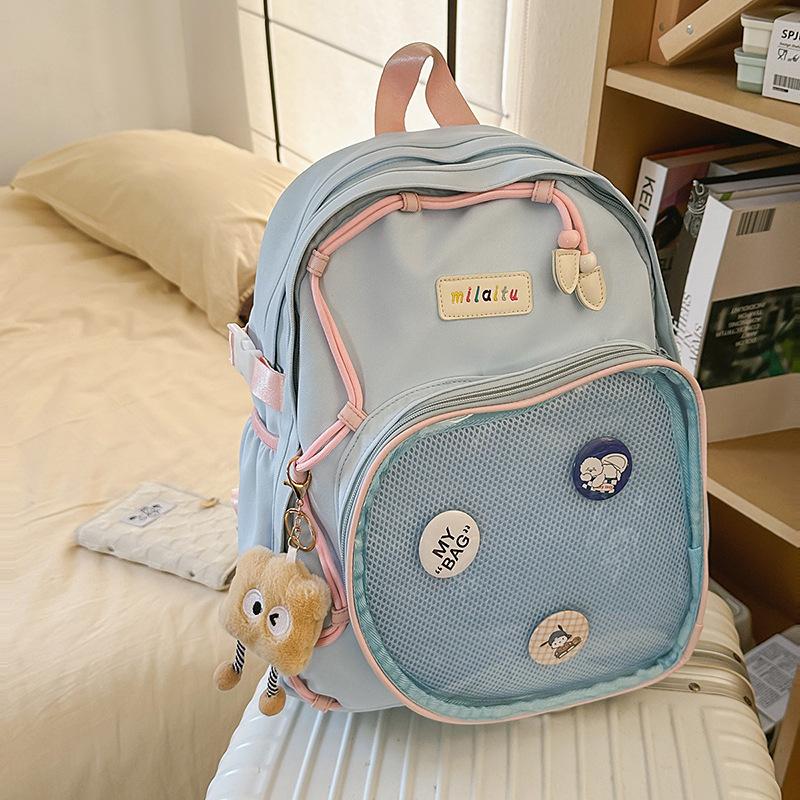 Japanischer vielseitiger Dopamin-Hochwertiger Rucksack für Damen, süße Schmerztasche, süß und frisch, tragbarer Reise-Nischenrucksack