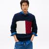 Tommy Hilfiger Colorblock Strickpullover mit Zopfmuster Herrenpullover XM0XM05979