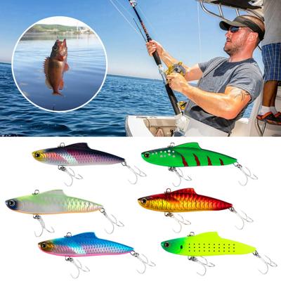 10CM/33G VIB Viskunstaas met Haken Zinkend Reflecterend 3D Hard Kunstmatig Aas Zoetwater Zoutwater Forel Baars Snoekbaars Visaccessoires