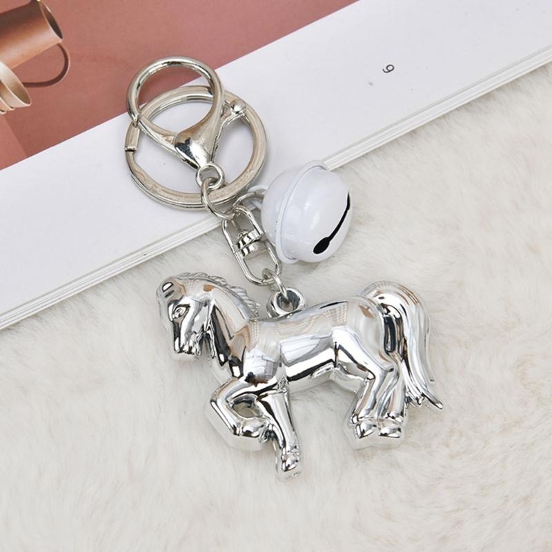 Exquisite 3D Horse Keychain Crafted from Sturdy Acrylic with Lifelike Details for Bag Decors Key Holder Lightweight Portable Gift