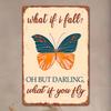 Metal Wall Art 8x12 Inch Square - "Oh Darling" Iron Decor, Conversation Starter for Bar Cafe Restaurant, 2D Room Decoration Sign