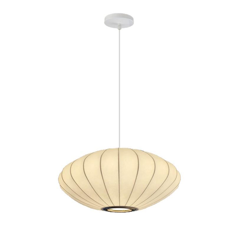 Zen Lantern: Japanese Silk Fabric Pendant Light for Bedroom, Dining Room, and Bar