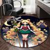 1 vnt. Anime Sailor Moon Kalėdinė eglutė Apvalus kilimėlis Biuro kėdės kilimėlis, Neslystantis kilimas Namų dekoravimui, Sezoninė dovana, Tinka biurui, svetainei