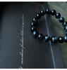Blue Tiger Eye Bead Bracelet | Unisex Hawk's Eye Stone | Round Beaded Bracelet | Single Circle Style