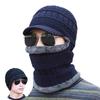 Unisex Winter Knitted Hat, Scarf, & Gloves Set - Fleece-Lined Wool