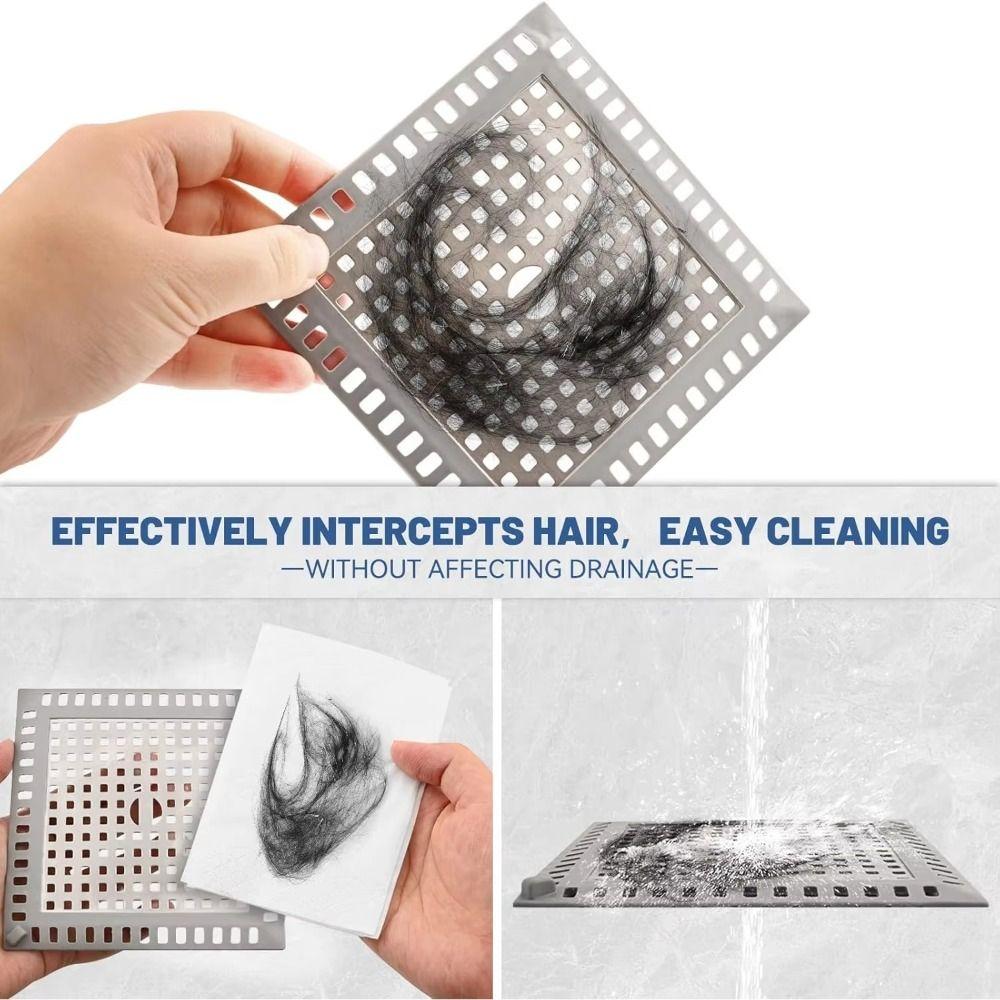 Anti-Clogging Bathroom Hair Strainer Silicone Edging Bathtub Hair Catcher  Shower