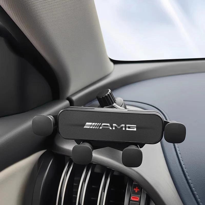 2025 Horký Držák na Mobilní Telefon do Auta s Gravitací Navigační Držák GPS Pro Mercedes Benz AMG GLE GLS CLS GLC CLA GLA GLK ML C197 R231 W