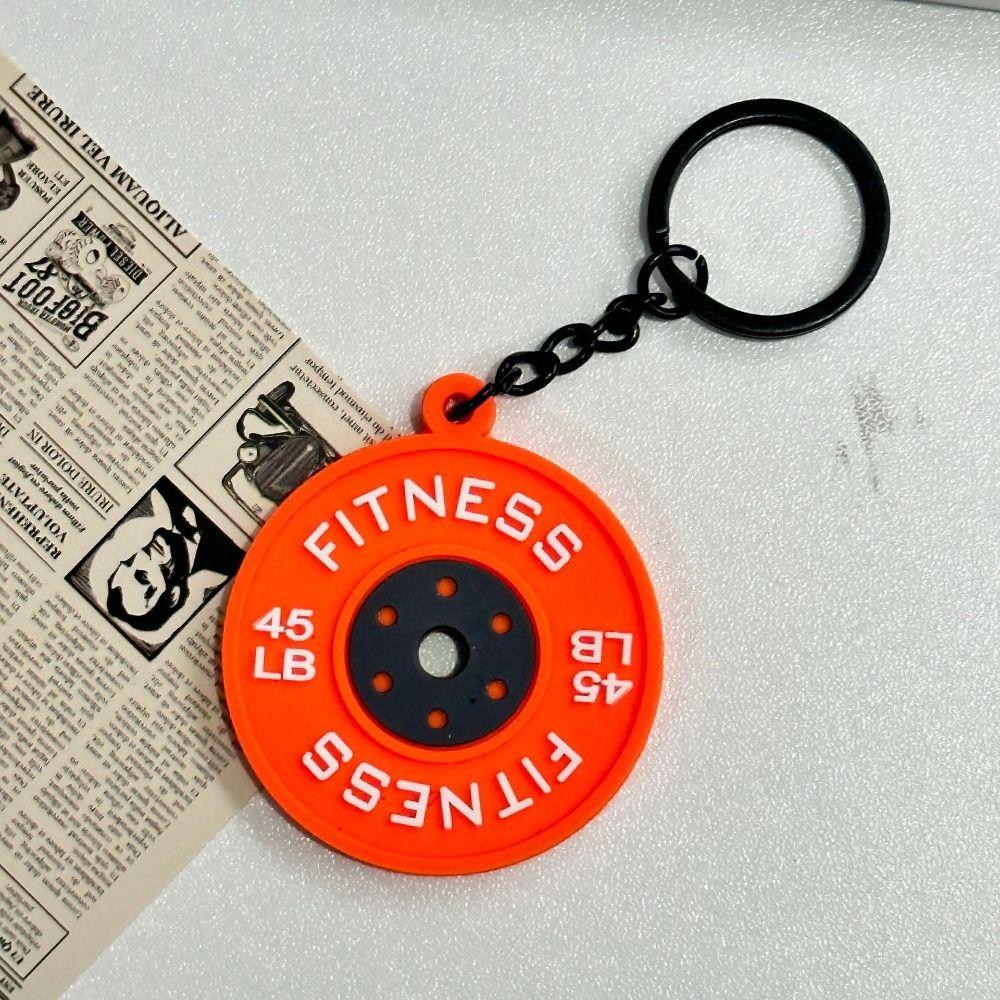 Kettlebells Barbell Plates Key Chain Mini Fitness Series Pendant for Men Women